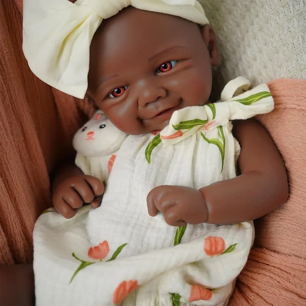 16.5 inch Realistic Full Body Silicone Open Eyes Newborn Leilani-tan Baby Girl